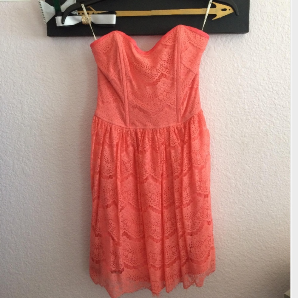 Neon pink/orange dress